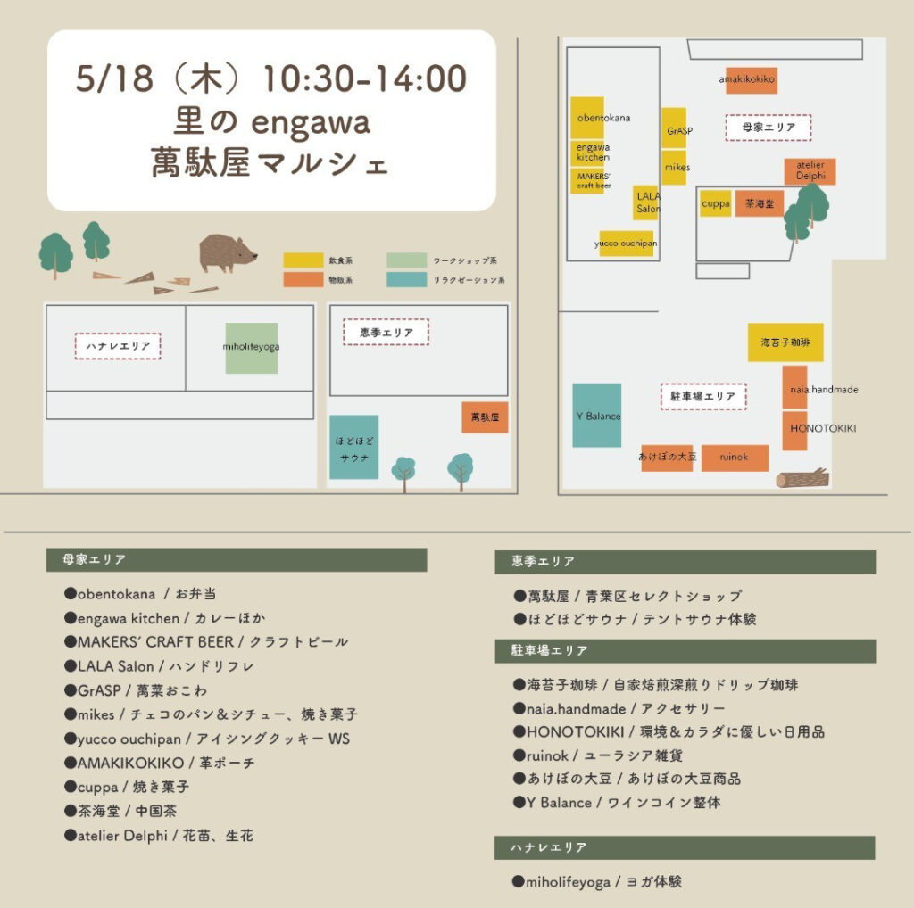 7551A24A C7F8 406A BB9B 335D22961FF7 地元！於「里のengawa」の萬（よろず）マルシェにでます（5/18）明日！